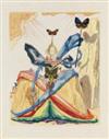 SALVADOR DALÍ Collection of 20 color woodcuts, 1 engaving and 8 original nebiollo plates from Le Tricorne.